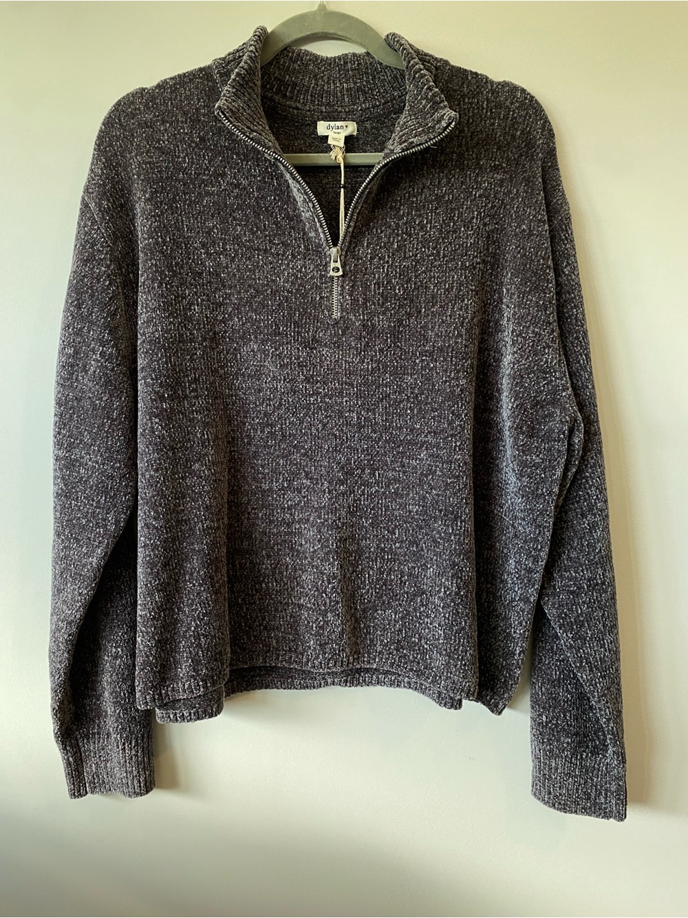 Dylan Charcoal Heather Chenille Half-Zip Pullover